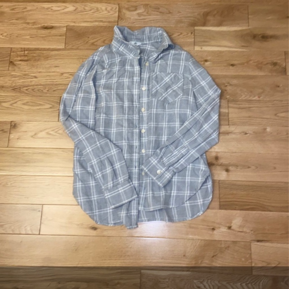 Grey and white flannel